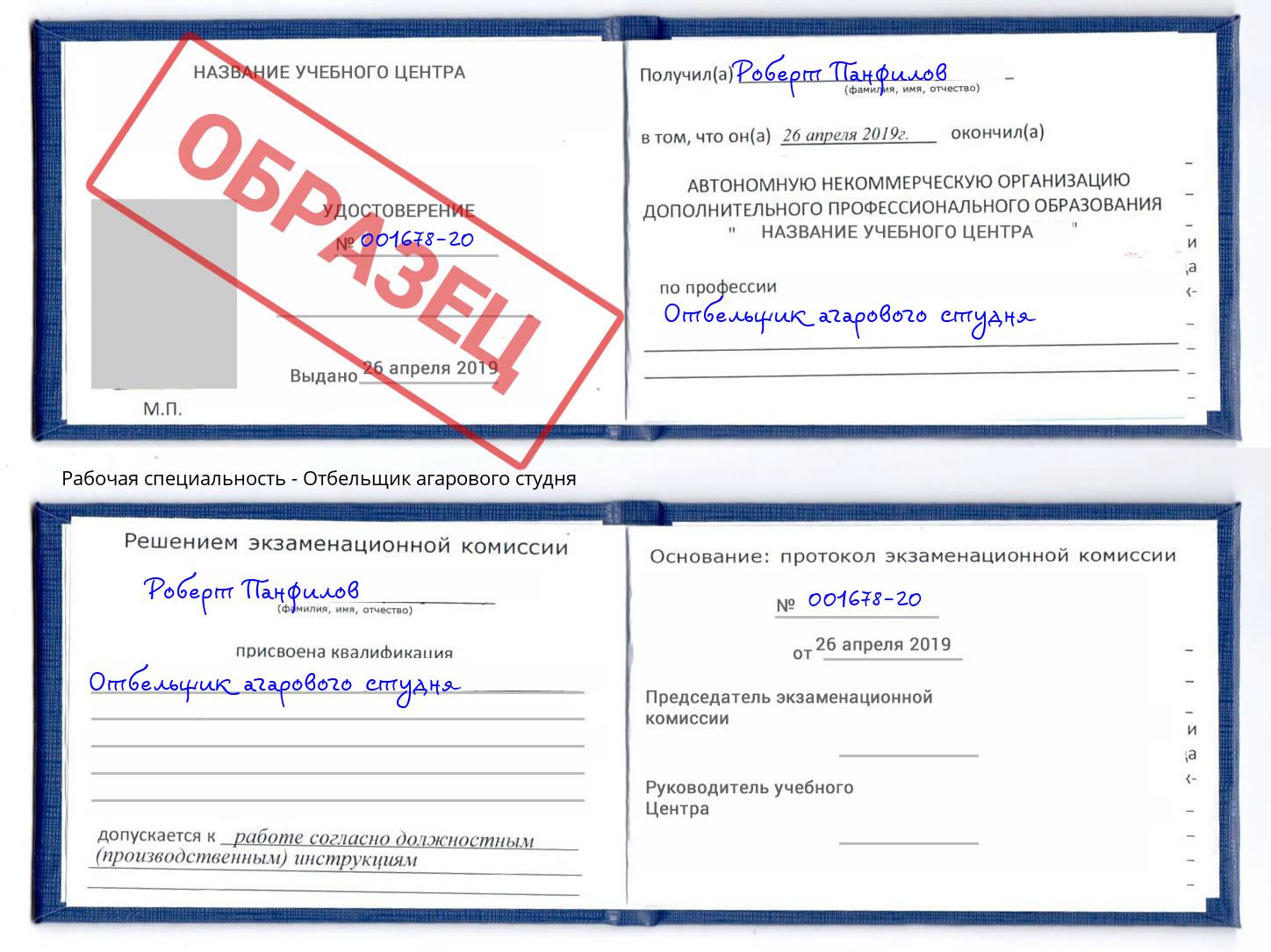 Отбельщик агарового студня Дзержинск
