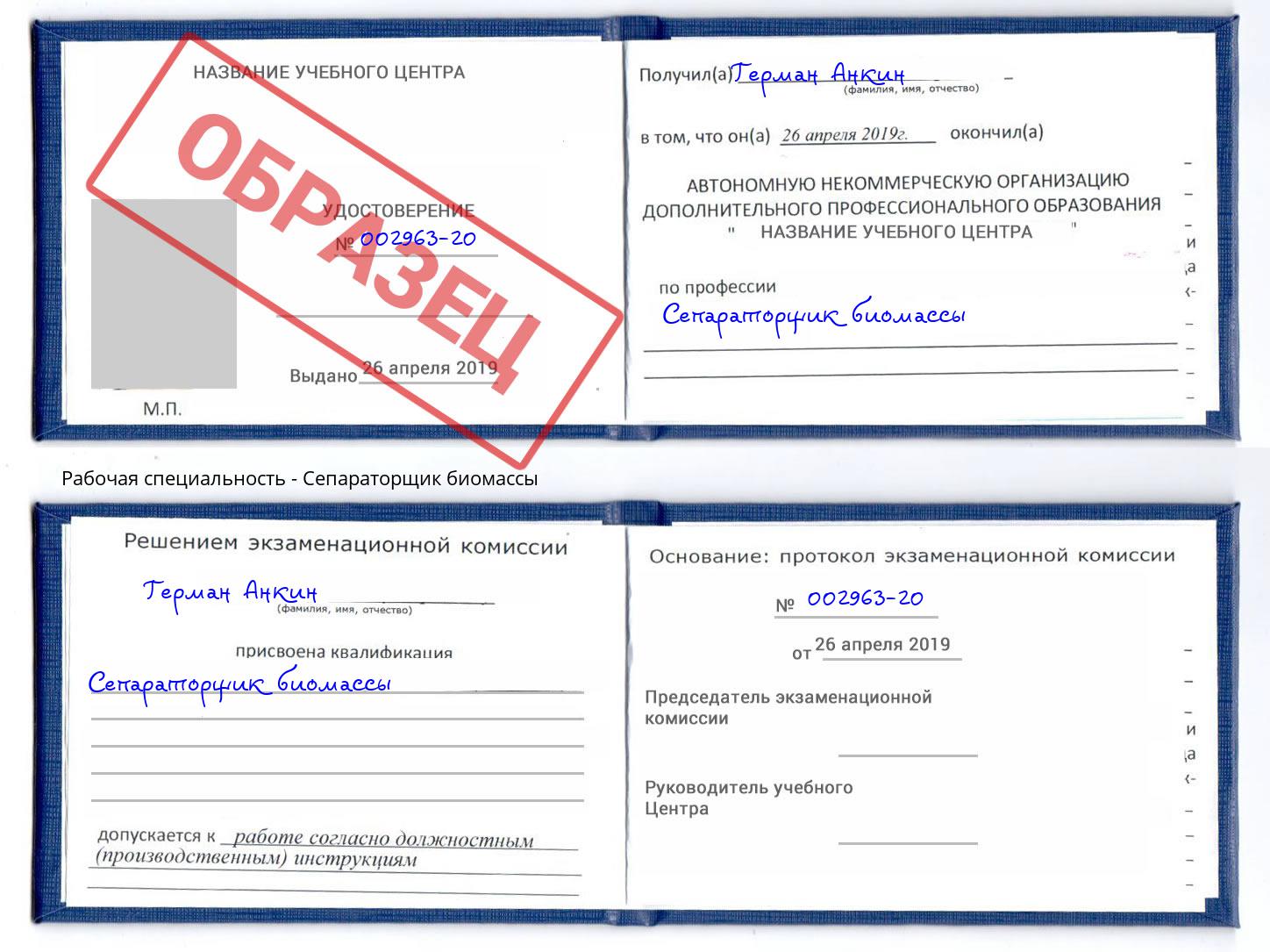 Сепараторщик биомассы Дзержинск
