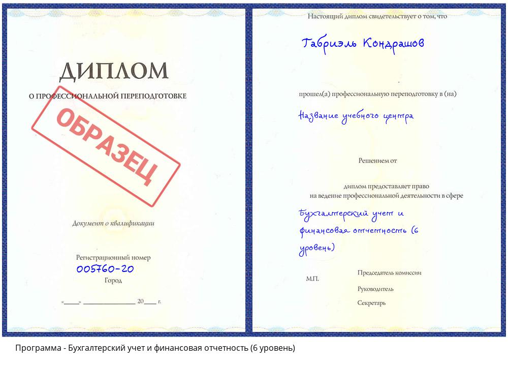 Бухгалтерский учет и финансовая отчетность (6 уровень) Дзержинск